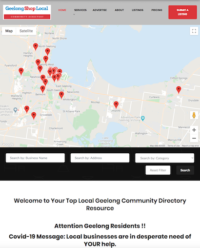 Website Design - GeelongShopLocal.com.au 